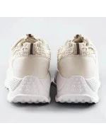 Béžové dámske športové topánky (7003)
