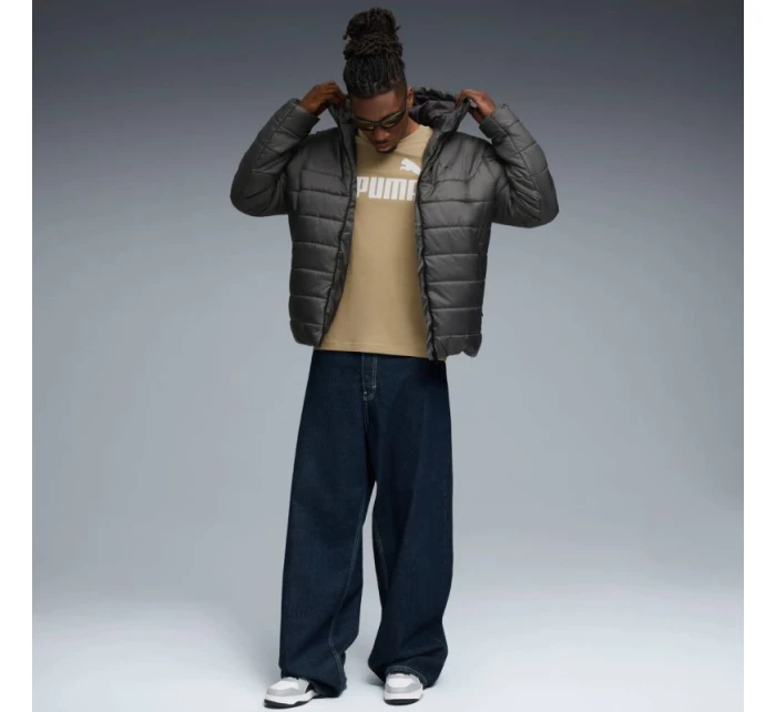 Pánska zateplená bunda Puma ESS s kapucňou Grey 685211 44 Muži