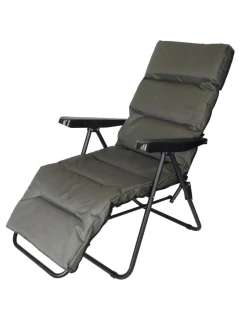 Záhradné kreslo s podnožkou 57x83x106 cm sivo-zelené