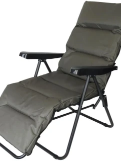 Záhradné kreslo s podnožkou 57x83x106 cm sivo-zelené