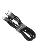 BASEUS LIGHTNING USB KÁBEL 2.4A 1M ŠEDO-ČIERNY