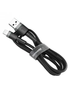 BASEUS LIGHTNING USB KÁBEL 2.4A 1M ŠEDO-ČIERNY