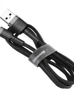 BASEUS LIGHTNING USB KÁBEL 2.4A 1M ŠEDO-ČIERNY
