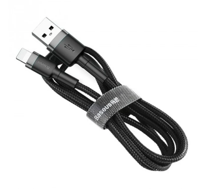 BASEUS LIGHTNING USB KÁBEL 2.4A 1M ŠEDO-ČIERNY