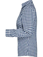 JN 616 Popelínová kostkovaná halenka s dl. rukávem model 22487350 navy/white - Daiber JN 616 Popelínová kostkovaná halenka s dl. rukávem model 22487350 navy/white - Daiber