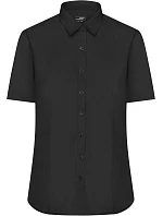 JN 679 Popelínová halenka s krátkým rukávem model 22488230 black - Daiber JN 679 Popelínová halenka s krátkým rukávem model 22488230 black - Daiber
