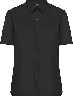 JN 679 Popelínová halenka s krátkým rukávem model 22488230 black - Daiber