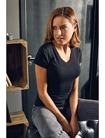 Promodoro 3086 Dámske tričko Slim Fit s výstrihom do V 40.3086 čierne Promodoro 3086 Dámske tričko Slim Fit s výstrihom do V 40.3086 čierne