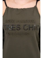 Kaki šaty Tres Chic Kaki šaty Tres Chic