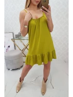 Šaty s tenkými stuhami z kiwi Šaty s tenkými stuhami z kiwi