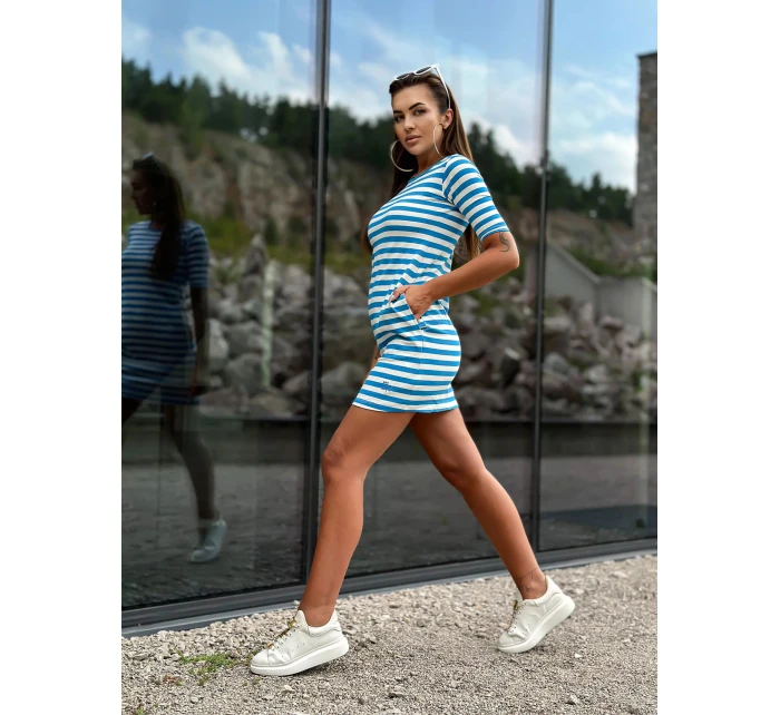 Dámske šaty TW SK 2092.83P white/blue - Mayflies