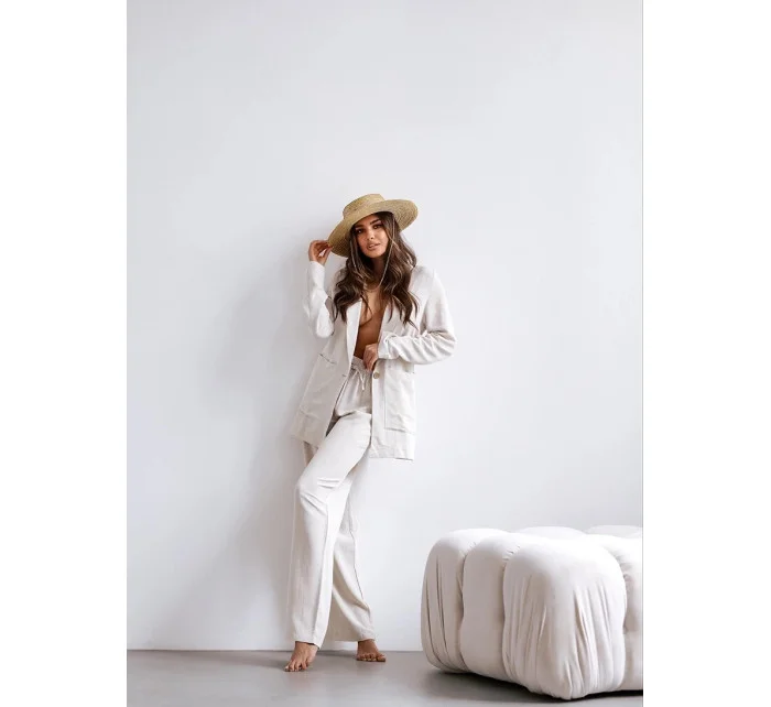 Béžový dámský oblek se model 19673956 - Moon