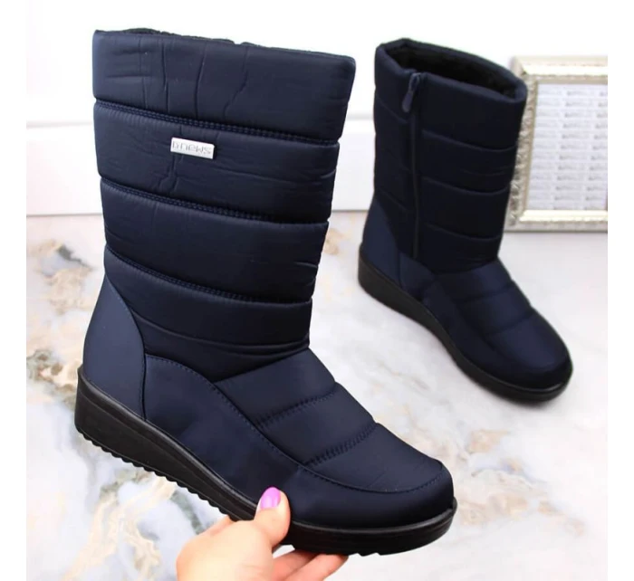 Dámske vysoké snehové topánky W EVE436B navy blue - Novinky Dámske vysoké snehové topánky W EVE436B navy blue - Novinky