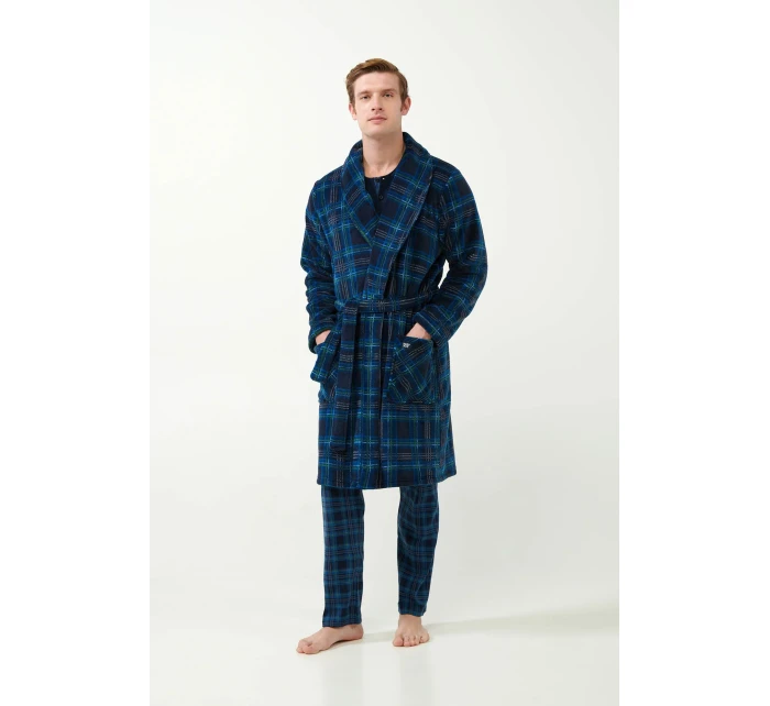 Vamp - Pánsky kockovaný župan 21628 - Vamp Vamp - Pánsky kockovaný župan 21628 - Vamp