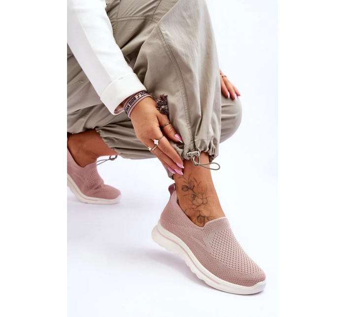 Damskie Tenisówki Materiałowe Wsuwane Różowe Adiora Damskie Tenisówki Materiałowe Wsuwane Różowe Adiora