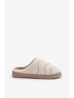 Kožené Teplé Pantofle Dámské Béžové model 21677604 - Boto Kožené Teplé Pantofle Dámské Béžové model 21677604 - Boto