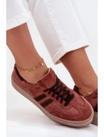 Zazoo N1068S2 Damskie Zamszowe Sneakersy Na Platformie Brązowe