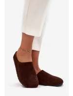 Dámské pantofle na platformě čokoládové model 21709390 - Boto Dámské pantofle na platformě čokoládové model 21709390 - Boto