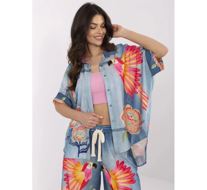 Košeľa DHJ KS 19007 6.86 modrá