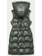 Vypasovaná vesta v khaki barvě s kapucí model 18846328 - S'WEST