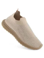 D&A W OLI257A béžová športová obuv so zirkónmi