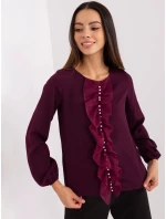 Blúzka LK BZ 506673.36 tmavo fialová