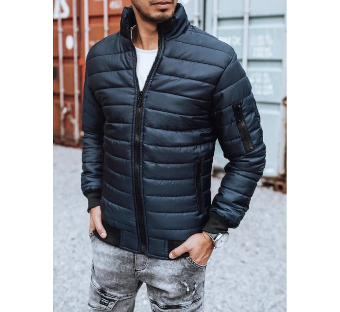 Pánská přechodná bunda prošívaná tmavě modrá Dstreet model 21963667 - FashionStreet