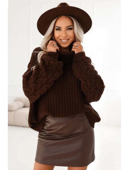 Teplý rolák oversize s širokými rukávy model 21794488 - numoco basic