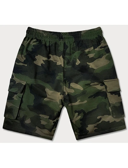 Pánské maskáčové kraťasy v khaki barvě model 18409843 - J.STYLE