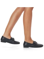 Remonte W RKR645 čierna kožená pohodlná poltopánka na retiazke Remonte W RKR645 čierna kožená pohodlná poltopánka na retiazke