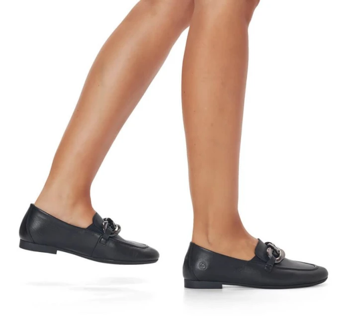 Remonte W RKR645 čierna kožená pohodlná poltopánka na retiazke Remonte W RKR645 čierna kožená pohodlná poltopánka na retiazke