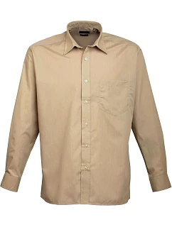 Premier PR 200 Popelínová košeľa s dlhým rukávom 39.0200 khaki