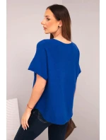 Dámská blůza s krátkým rukávem a výstřihem model 21924493 - K-Fashion