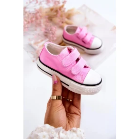 Dětské tenisky na suchý zip růžove Bernie Dětské tenisky na suchý zip růžove Bernie