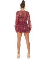 Sexy KouCla Party Playsuit with Sequins