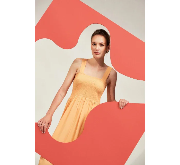 Dámske šaty SU-4038 peach - FPrice