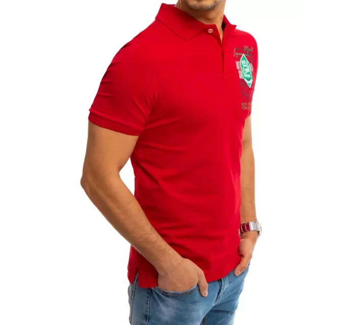 FashionStreet červené polo tričko s potlačou PX0367