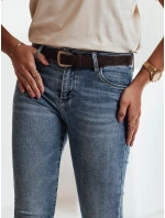 dámské džínové kalhoty s páskem v modré barvě Dstreet model 21981152 - FashionStreet