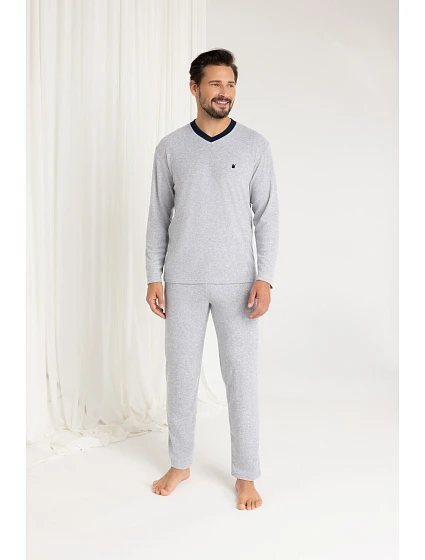 Pyžamo model 21422803 dlouhé/r froté 2XL3XL pánské - Regina