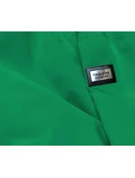 Tenká zelená dámská bunda s ozdobnou lemovkou model 18195489 - S'WEST