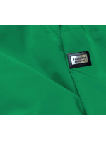 Tenká zelená dámská bunda s ozdobnou lemovkou (B8141-82)