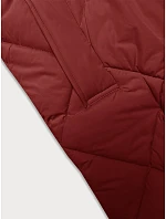 Červená dlouhá zimní bunda s kapucí model 21246736 - J.STYLE Červená dlouhá zimní bunda s kapucí model 21246736 - J.STYLE