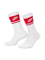 Nike Everyday Elevated Crew 3 páry bielych a červených ponožiek IM7949 900
