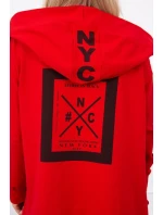 Pláštěnka s kapucí oversize červená