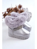 dětské sněhule s kubickými zirkony stříbrný model 21575385 - Boto dětské sněhule s kubickými zirkony stříbrný model 21575385 - Boto