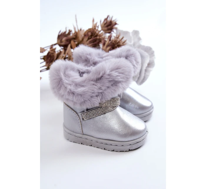 dětské sněhule s kubickými zirkony stříbrný model 21575385 - Boto dětské sněhule s kubickými zirkony stříbrný model 21575385 - Boto