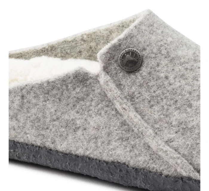Birkenstock Zermatt Light Grey Wool Felt Insulated Slippers Regular Wide (1015092)