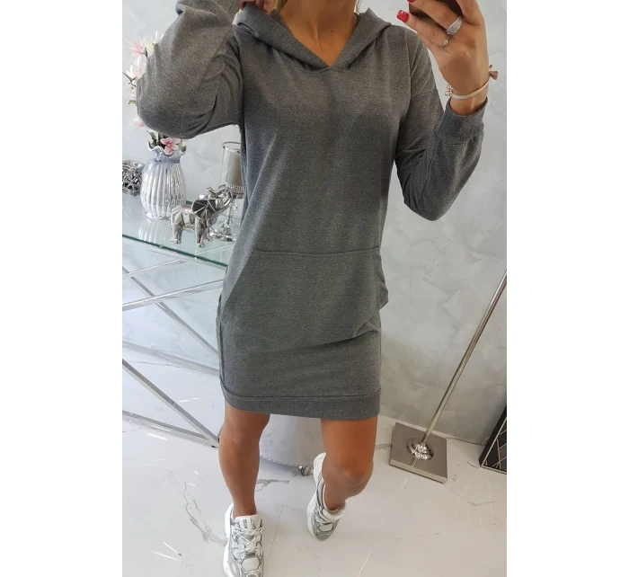 Šaty s kapucí grafitové Šaty s kapucí grafitové