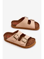 Klasyczne Damskie Klapki Big Star LL274478 Beżowe