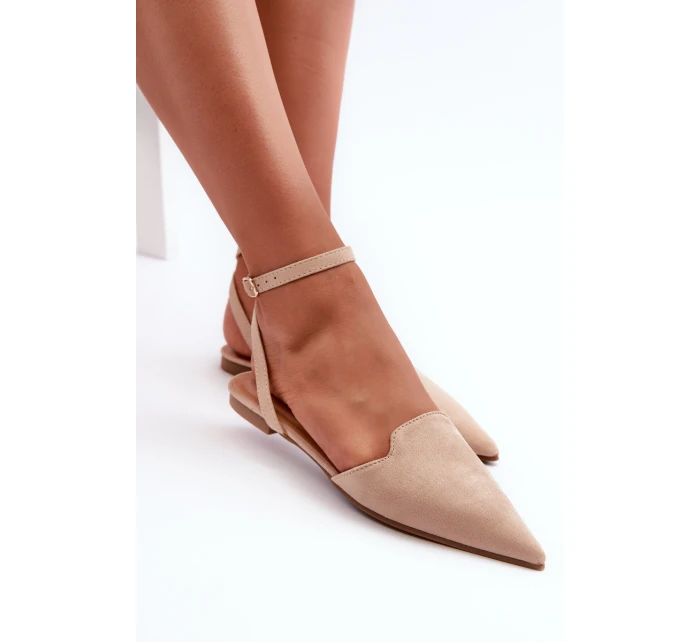 Wiązane Baleriny Eko Zamszowe Z Noskami W Szpic Beżowe Ellesara Wiązane Baleriny Eko Zamszowe Z Noskami W Szpic Beżowe Ellesara